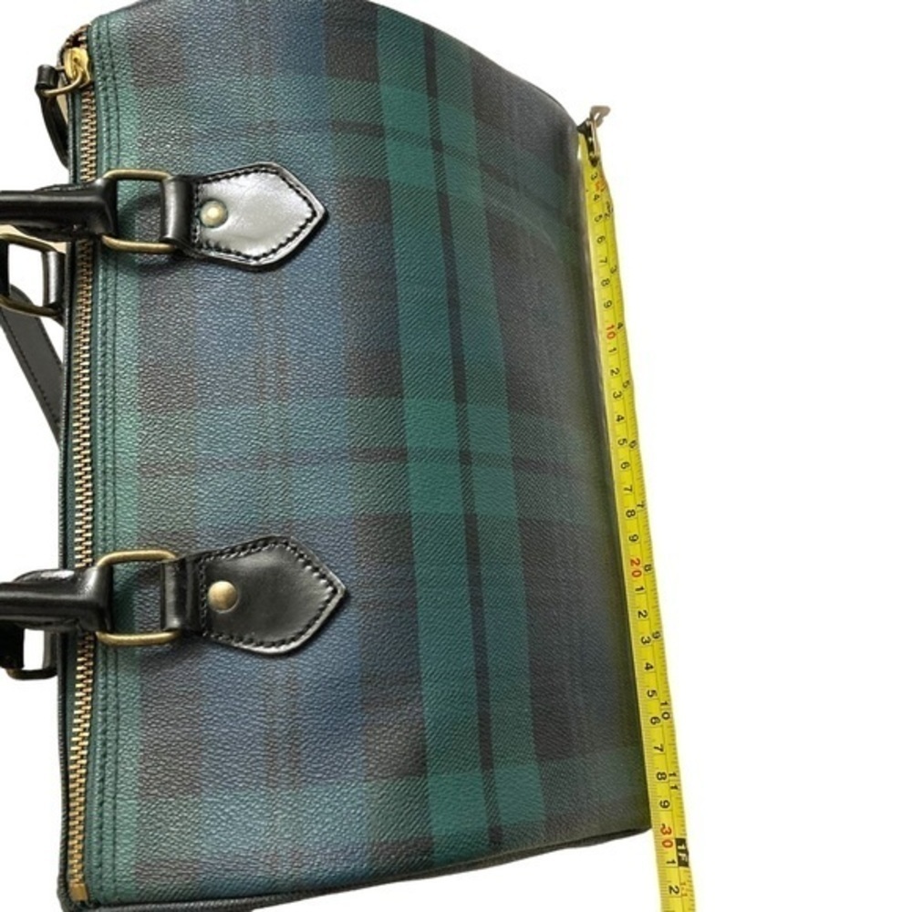 Ralph Lauren polo vintage Blackwatch black watch Plaid Bag – Tartan Leather RARE - Picture 5 of 9